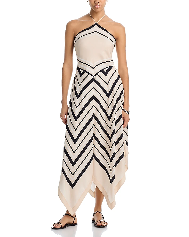 Simkhai Hera Halter Swim Cover-Up Dress