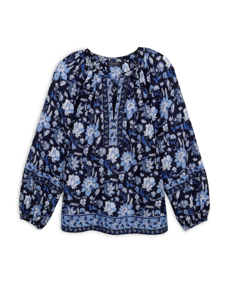 Thalia Floral Print Top