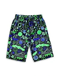 Iscream Girls' Corey Paige Graffiti Gamer Plush Board Shorts - Little Kid, Big Kid