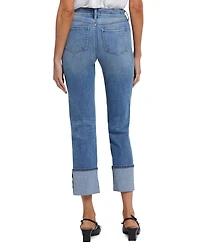 Marilyn High Rise Cuffed Straight Jeans Barcelona