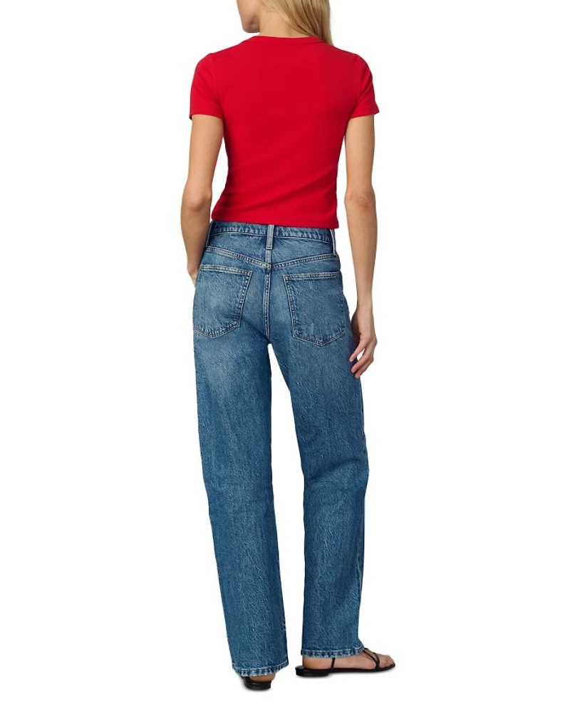 The 90s Niki High Rise Straight Jeans Aglow