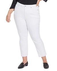 Slim Bootcut Ankle Jeans Optic White