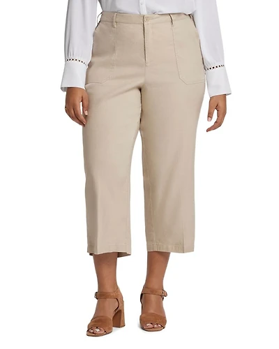Wide Leg Cargo Capri Pants