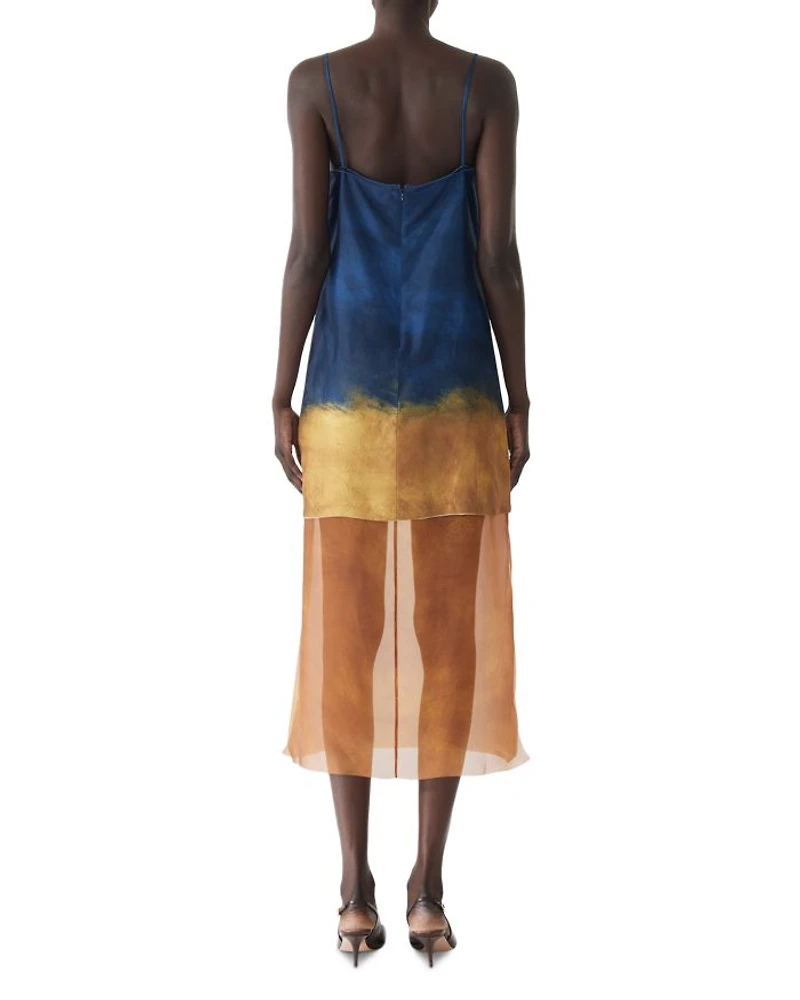 Painted Stripe Slip Dress