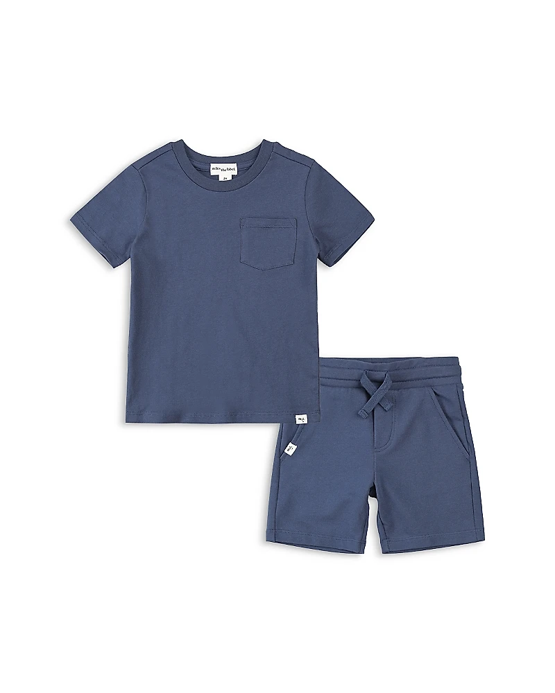 Miles The Label Boys' Basics Tee & Shorts Set