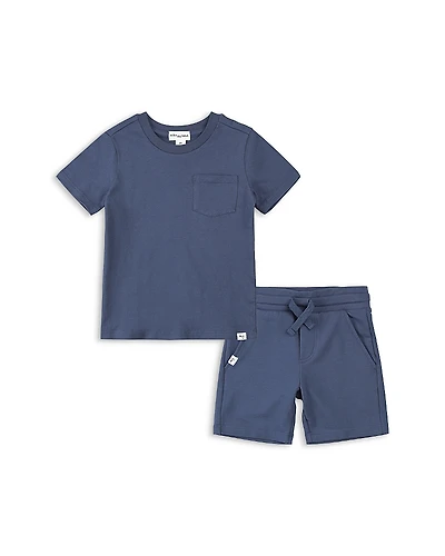 Miles The Label Boys' Basics Tee & Shorts Set