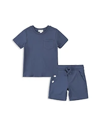 Miles The Label Boys' Basics Tee & Shorts Set