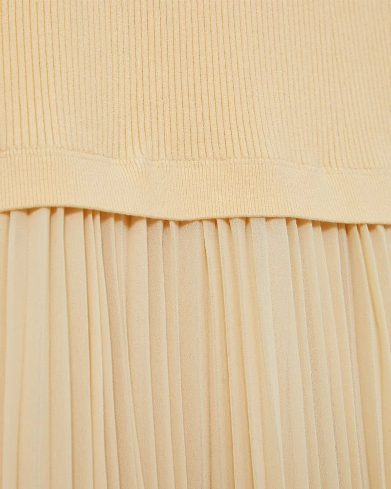 Milana Knit Woven Midi Dress