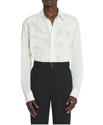 Lanvin Cotton Voile Shirt with Cut-Outs
