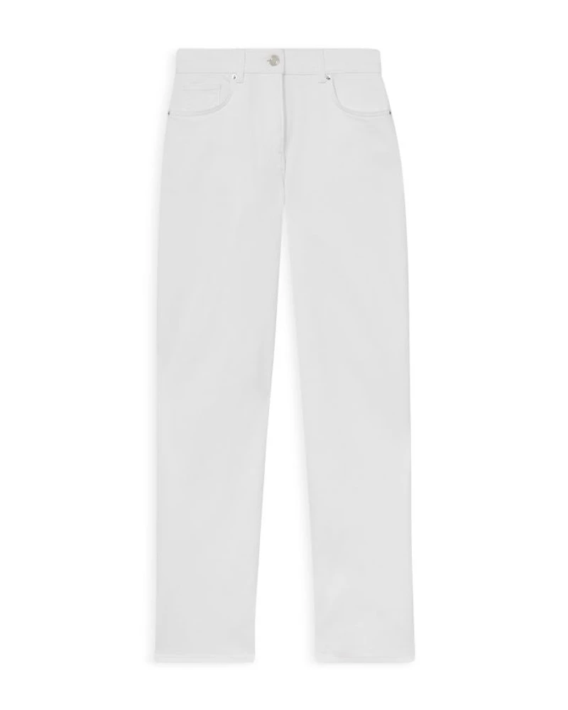 Petites Belinda High Rise Straight Jeans White