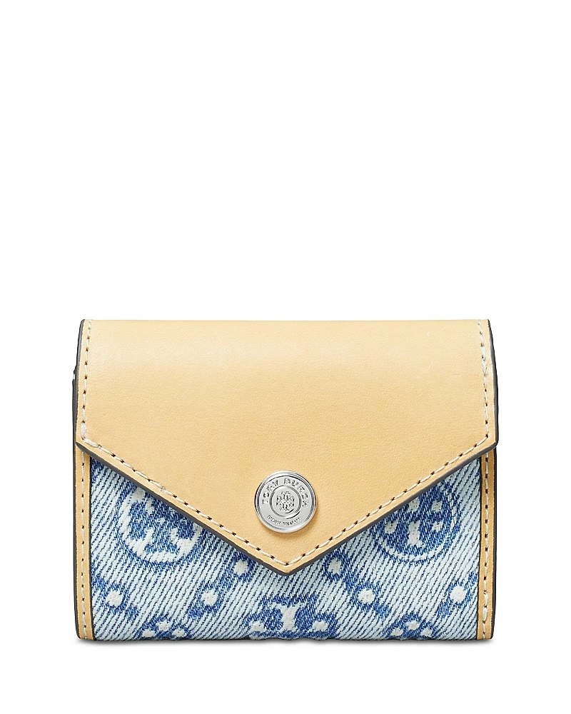 Tory Burch Small T Monogram Coated Canvas Envelope Wallet