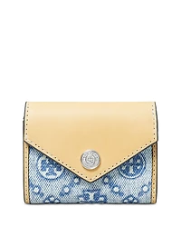 Tory Burch Small T Monogram Coated Canvas Envelope Wallet