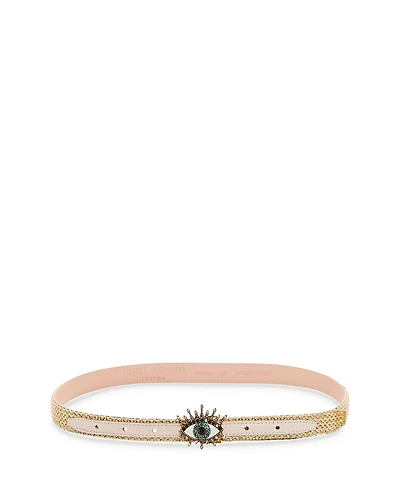 Kurt Geiger London Women's Evil Eye Raffia Belt