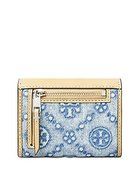 Small T Monogram Coated Canvas Envelope Wallet
