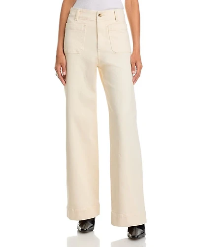 High Rise Wide Leg Jeans Ecru - Exclusive