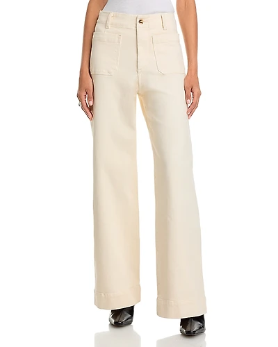 Aqua High Rise Wide Leg Jeans