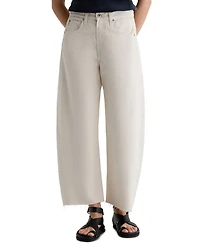 Hattie High Rise Crop Barrel Jeans Opal Stone