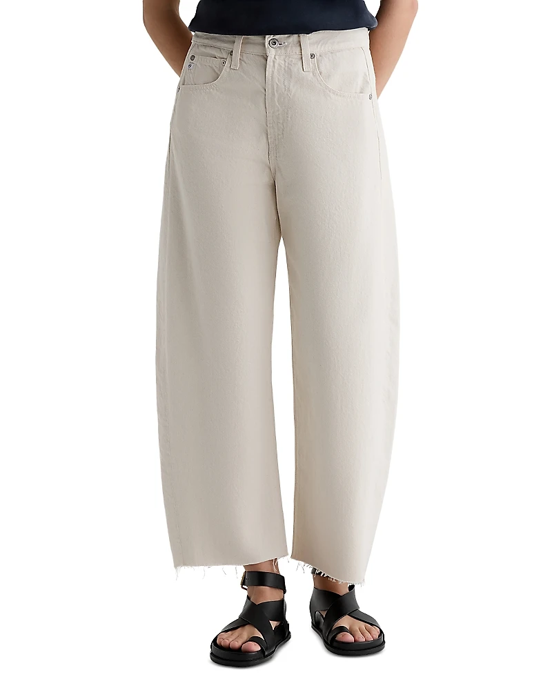Ag Hattie High Rise Crop Barrel Jeans