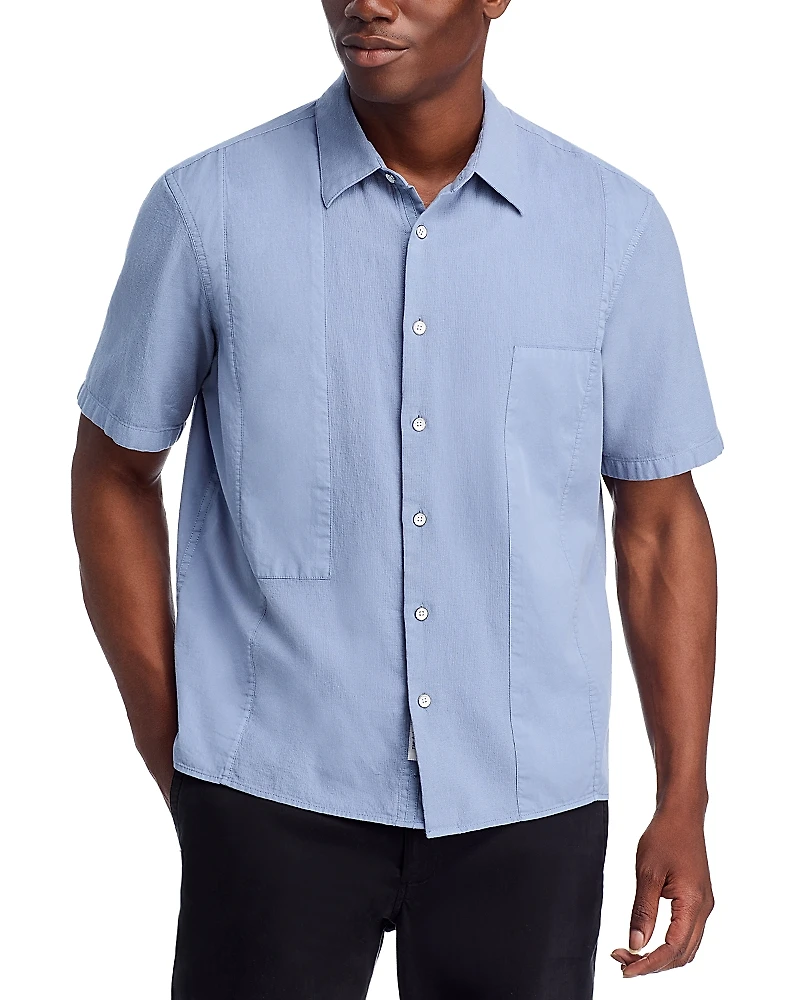 rag & bone Dalton Short Sleeve Patchwork Shirt