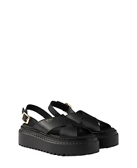 Prada Women's Leather Crisscross Sandals
