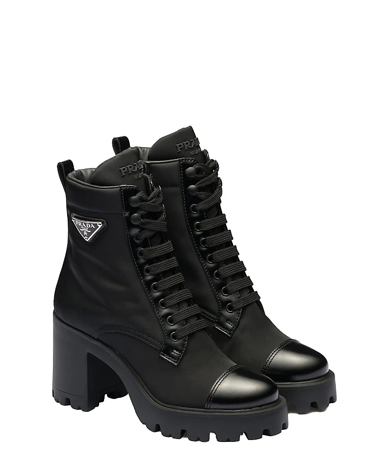 Prada Women's Re-Nylon and Leather Booties