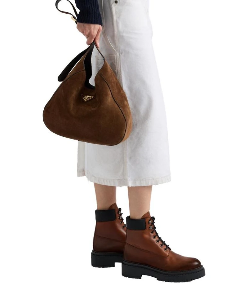 Women's Leather and Re-Nylon Booties