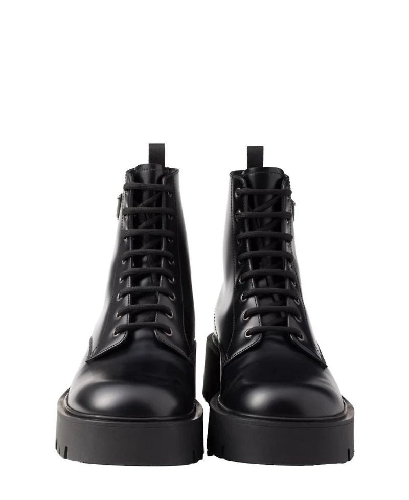 Men's Brushed Leather Combat Boots