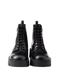 Men's Brushed Leather Combat Boots