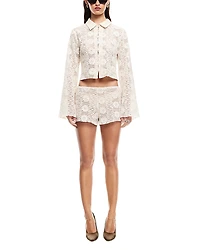 Lioness Lace Cropped Shirt