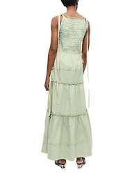 Shoulder Tie Maxi Dress