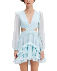 PatBO Silk Plisse Essence Dress