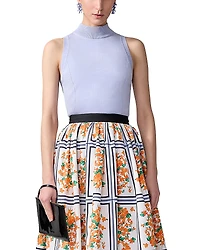Carolina Herrera Mock Neck Sleeveless Top