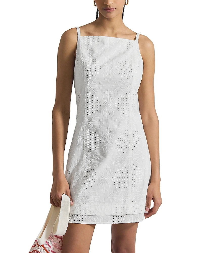 Derek Lam 10 Crosby Saige Garden Tile Eyelet Mini Dress