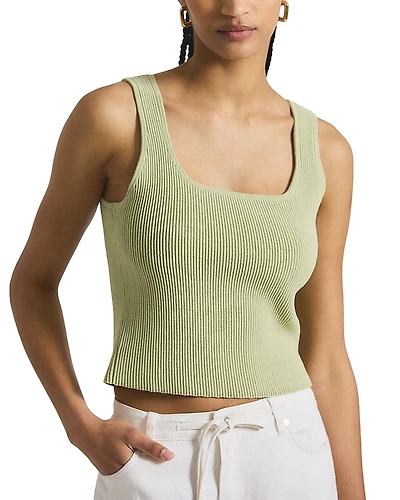 Derek Lam 10 Crosby Sain Ribbed Sweater Tank Top