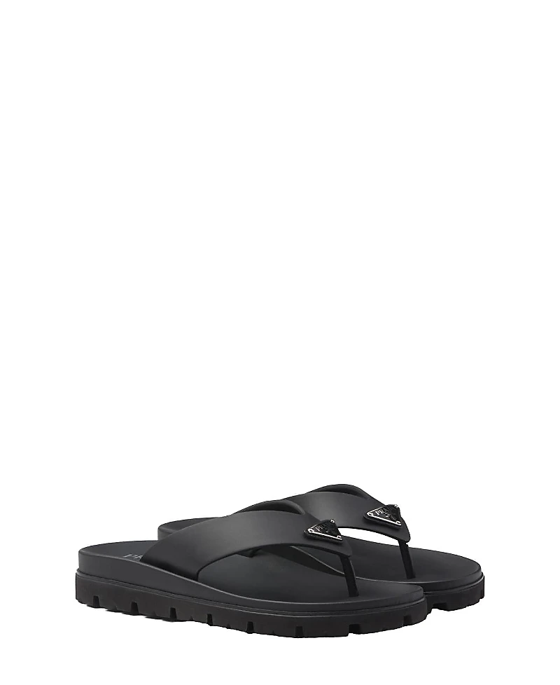 Prada Men's Rubber Thong Sandals