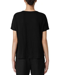 Linen Crewneck Short Sleeve Tee