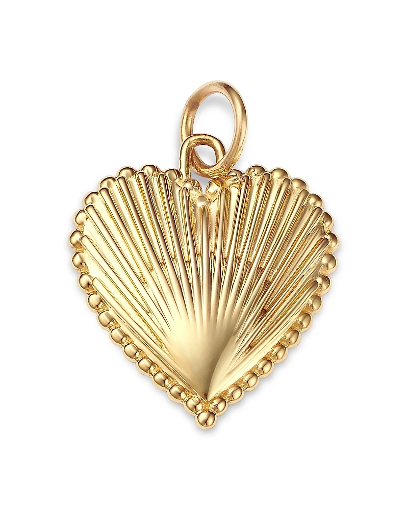 Bloomingdale's Fine Collection 14K Yellow Gold Fluted Heart Charm Pendant