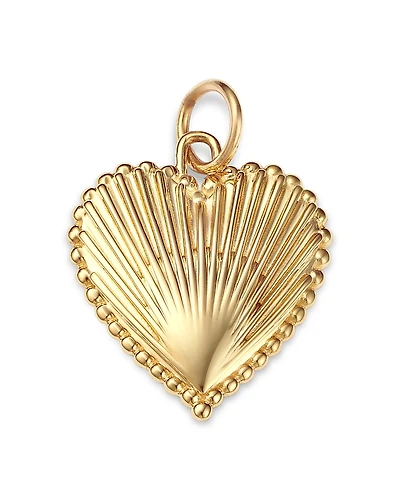 Bloomingdale's Fine Collection 14K Yellow Gold Fluted Heart Charm Pendant