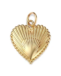 Bloomingdale's Fine Collection 14K Yellow Gold Fluted Heart Charm Pendant
