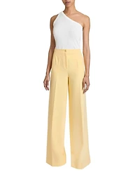 LILY Wide Leg Pants with Slanted Side Pockets Techno Crepe