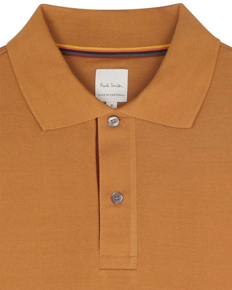 Striped Placket Polo