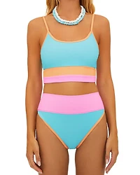 Emmy Color Blocked High Waisted Bottom