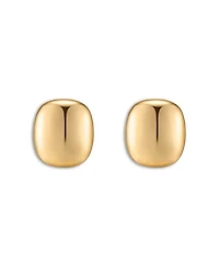 Minimal Curved Square Stud Earrings