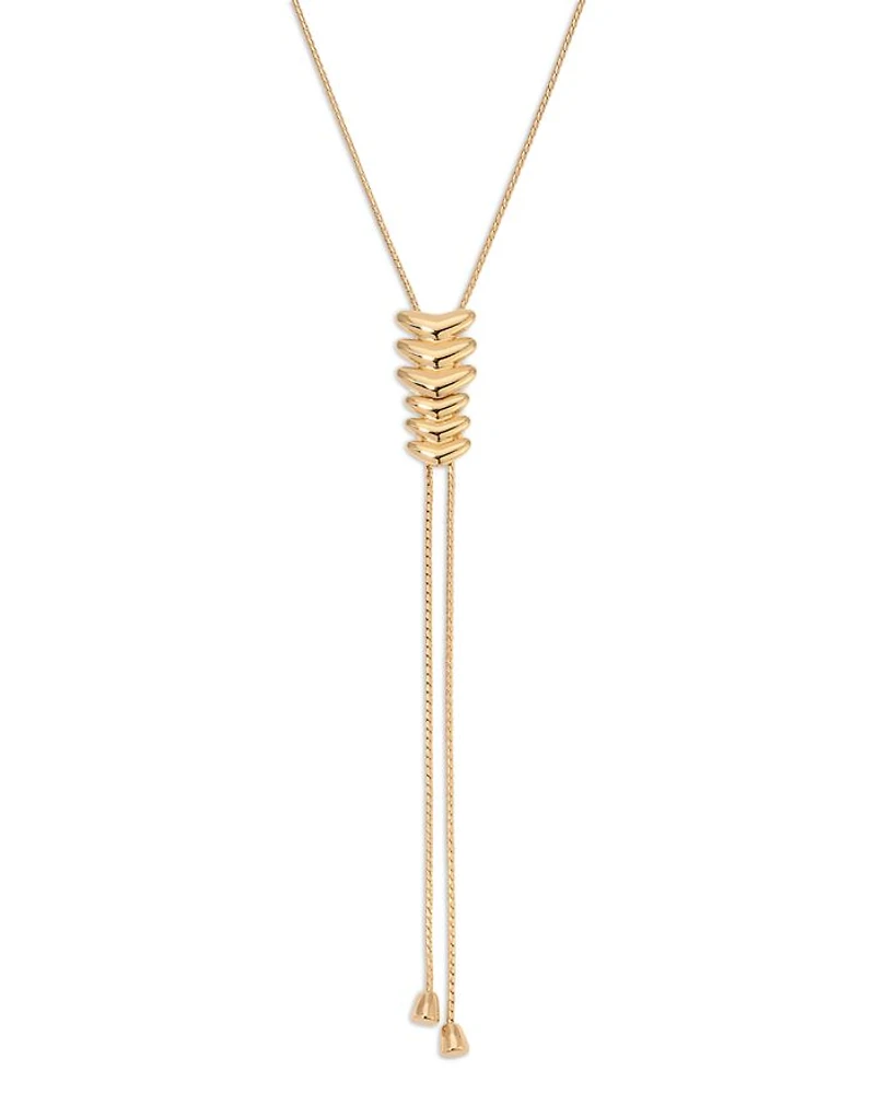Metal Moderna Lariat Necklace
