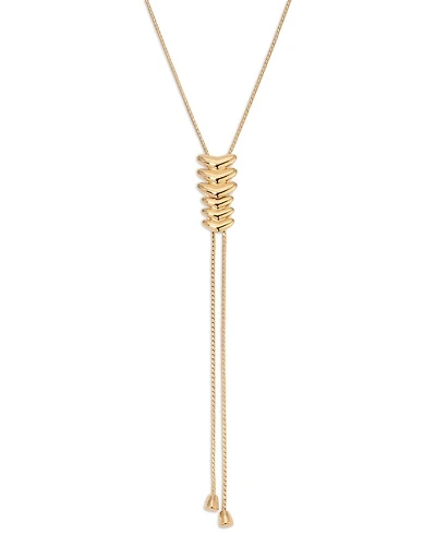 Metal Moderna Lariat Necklace