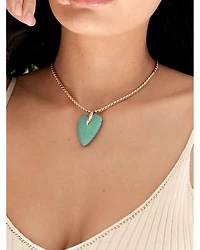Turquoise Solstice Turquoise & Cubic Zirconia Pendant Choker Necklace, 15.5"-18.5"