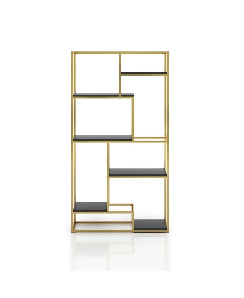 Viby 6-Shelf Metal Open Bookcase