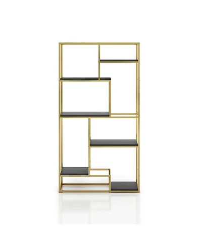 Viby 6-Shelf Metal Open Bookcase