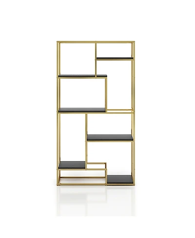 Furniture of America Viby 6-Shelf Metal Open Bookcase