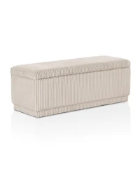 Lyla Chenille Rectangle Storage Bench